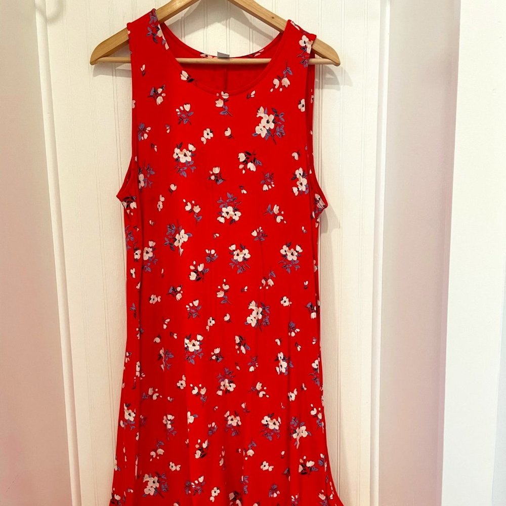 Old Navy tank dress, red, XL